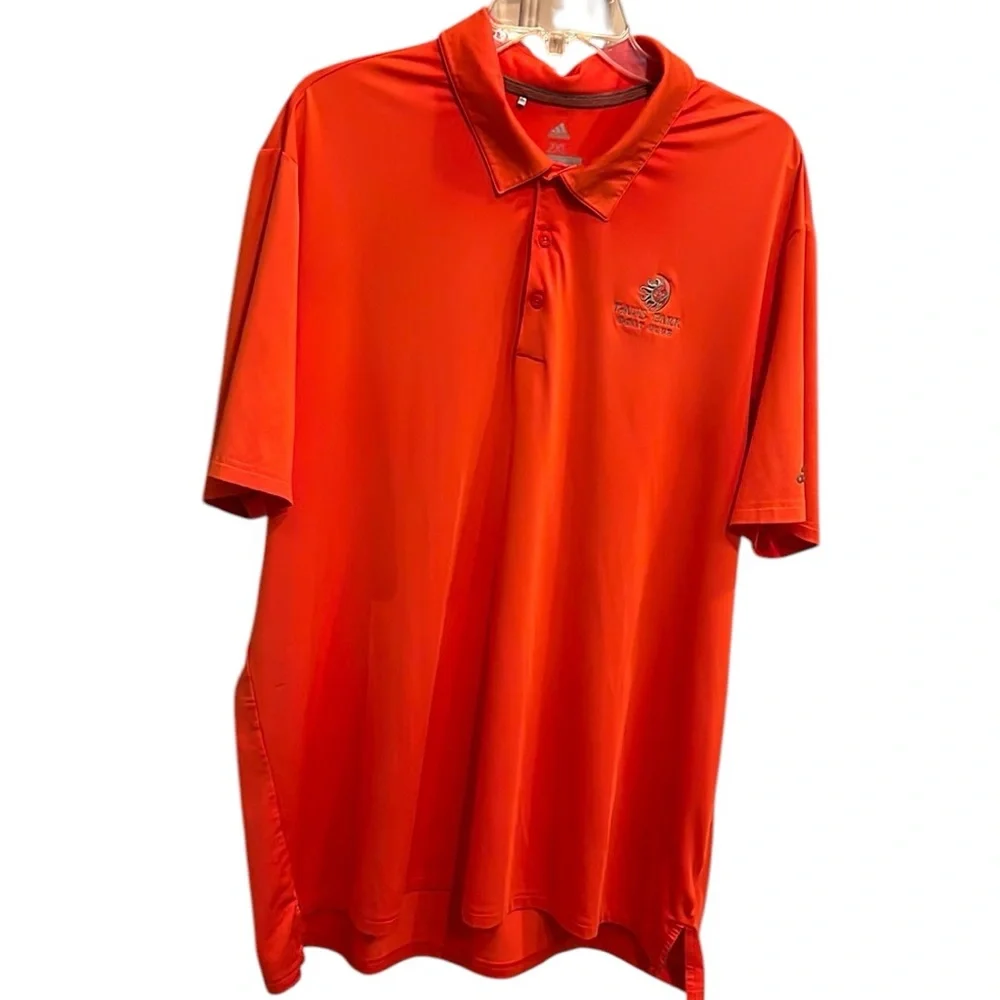 Adidas Golf Orange 3 Button Polo Shirt Pristine Condition Size 2XL
